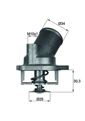 Thermostat, coolant - TI292 MAHLE - 1338057, 90443472, 1338063 | K ...