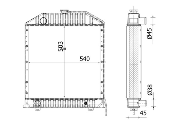 Kühler, Motorkühlung - CR2281000S MAHLE - 4997296, 5143883 