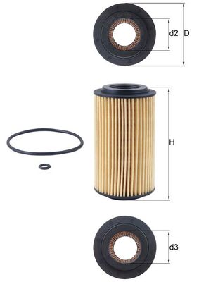 Oil Filter - OX153D1 MAHLE - 09117321, 5650319, 4772166 | K MOTORSHOP s ...