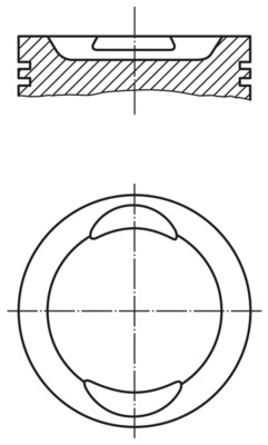 Kolben mit Ringen und Bolzen - 0094100 MAHLE - 0000005893650 