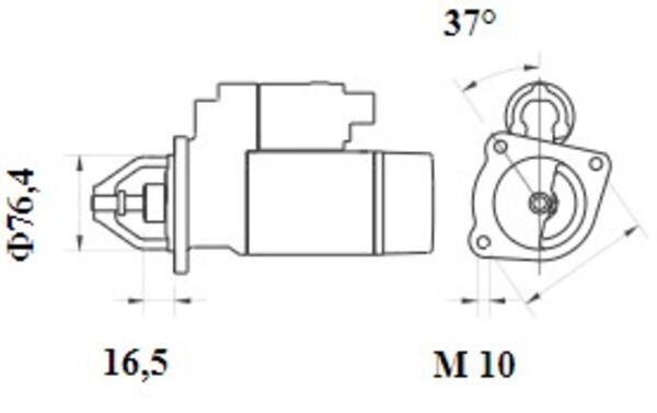 Starter - MS1077 MAHLE - 1202204, 23300-00Q3E, 23300-2654R | K ...