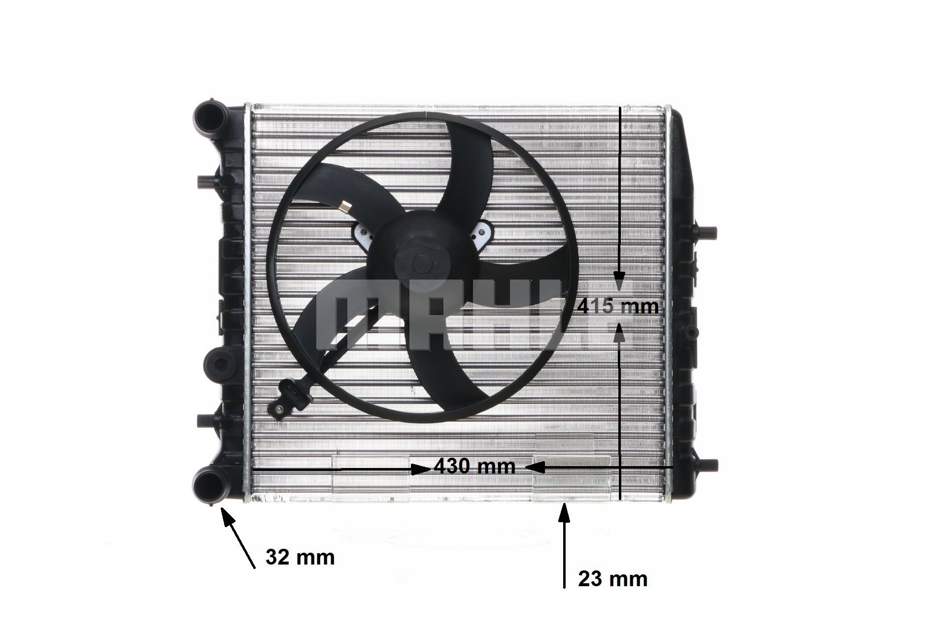 Radiator, engine cooling - CR123000S MAHLE - 6Q0121201BT, 6Q0121201HA ...