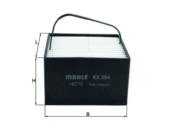 KX394, Kraftstofffilter, MAHLE, 5001864856, 553183708, 81125010027, 81125010031, 81125016047, 81125016048, 81125030085, 82125030069, 01030H, 0538007, 12343230005, 154072352760, 174262, 2605900, 322010, 4474FC, 95148E, ALG7853/1, E1030K01, F026402150, FS1083, MG3604, P954556, PU910, S6059NE, 28068, 50014474, N2150, 39213