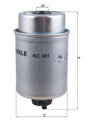 Kraftstofffilter - KC381 MAHLE - 0003159680, 1005374, 11711183