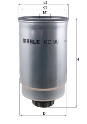 Fuel Filter - KC90 MAHLE - 5020307, 5023362, 6129466
