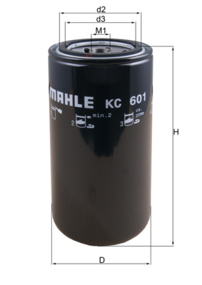 Kraftstofffilter - KC601 MAHLE - 01182672, 10192, 20805349