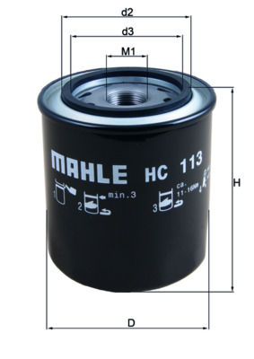Hydraulický filtr, automatická převodovka - HC113 MAHLE - 1301696, 81321180021, 1768402