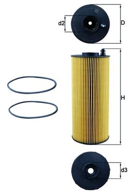 Oil Filter - OX1059D MAHLE - 1928868, 2129253, 49864