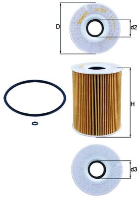 Oil Filter - OX254D1 MAHLE - 109434, 6291800009, 11F0107CP