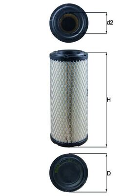 Vzduchový filtr - LX2958 MAHLE - 11802804, 11980812520, 13151035020