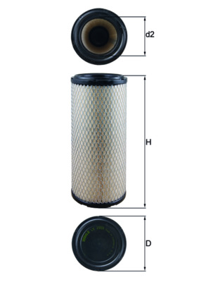 Vzduchový filtr - LX2959 MAHLE - 0016000500, 006000455F1, 11711494