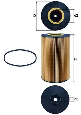 Oil Filter - OX426D MAHLE - 02931522, 20796785, 7420796782