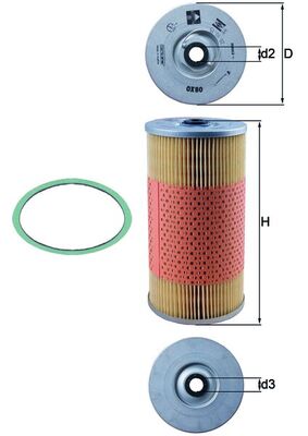 Oil Filter - OX80D MAHLE - 0000122407, 010070AB, 01161543