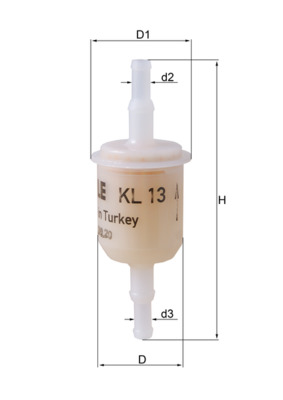Fuel Filter - KL13 MAHLE - 0001610306, 0005490862, 008210
