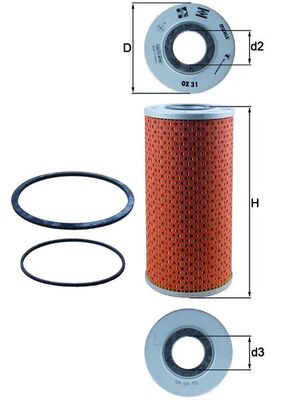 OX31D, Oil Filter, MAHLE, 1901599, 1909123, 244190410, 4055040870, 41150011A, 5000883, 6603379, 7984409, 244190411, 6603399, A730X6731R3A, 4562573, 4585298, 4597635, 556404, 8812124, 1457429420, 2540100, 30P/1, 5041, 8004789, 934P, AC1026, AP111, AZL089, C368, CH850PL, DH40, E200.335, FA4252