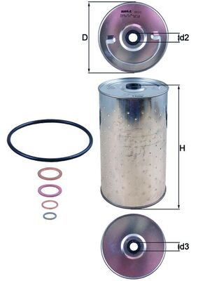 Oil Filter - OX30D MAHLE - 0001330311, 0001846725, 101713