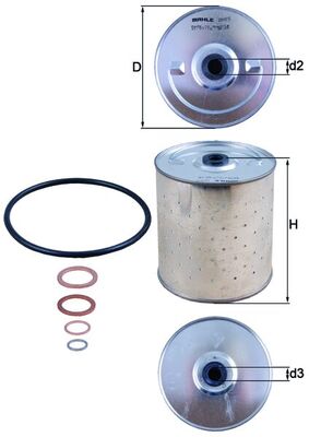 Oil Filter - OX85D MAHLE - 0000122440, 0001334960, 0001800109