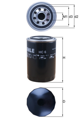 Filter, operating hydraulics - HC6 MAHLE - 1276810C1, 1A9023, 20932