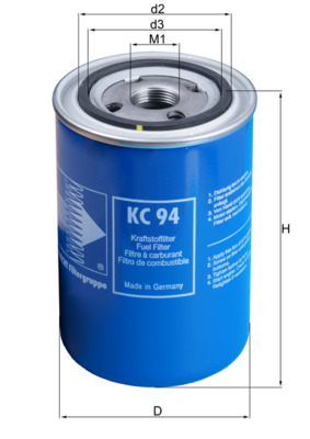 Kraftstofffilter - KC94 MAHLE - 1341638, 1372444, 1373082
