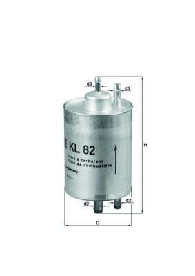 Kraftstofffilter - KL82 MAHLE - 0024773001, 0024773101, 00K05097053AA