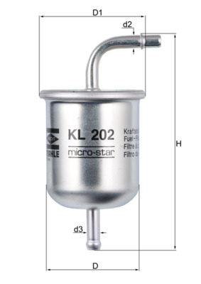 Kraftstofffilter - KL202 MAHLE - 16400-72L10, 1640010Y00, 1640010Y05