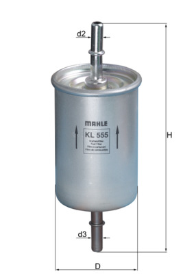 Kraftstofffilter - KL555 MAHLE - 60675978, 0450905320, ALG4569