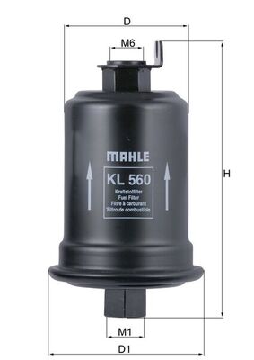 Fuel Filter - KL560 MAHLE - 2330016220, 2330016240, 2330016280