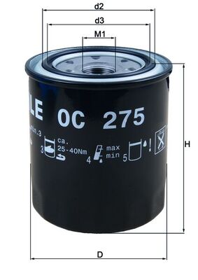 OC275, Ölfilter, MAHLE, 0415203006, 11977090620, 1213438, I9091503006, WL5114302, 1154100161, 3598332, J9091503006, WL9114302, 1560054010, 4089653, J9091530002, WLY014302, XM346731AA, 9091503006, 9613330, WLY214302, XM3J6731AA, 9091530002, EFL904, WLY214302TT, 90915300028T, XM346731CA, 09864B7050, 1002213, 10213, 108979, 1154100260, 15034, 152071761634