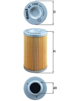 OX1090, Oil Filter, MAHLE, 0956745, 420956745, Q10641AM, RBX341, 956745, BU10004, COF464