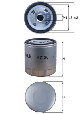 KC20, Palivový filtr, Filtr paliv., MAHLE, 0000801393, 0021751970, 0040563502, 0063280600, 01161341, 01174696, 05500174, 065383855, 0813242, 11100192, 12506526, 1502254, 17519, 1825533111, 243195011, 243195101, 2905303, 32/925755, 45310038, 50251000, 5411656567, 668703506, 7022238, 7984430, 9414100946, F138204060020, Z2050518, 00MU5635, 01174424, 0450820401