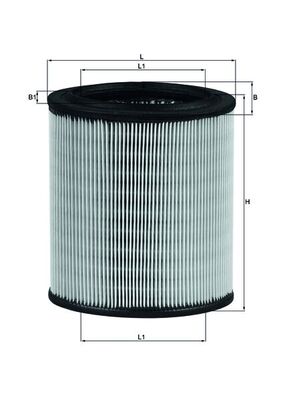 Vzduchový filtr - LX715 MAHLE - 1420G7, 1444E5, 1444F0