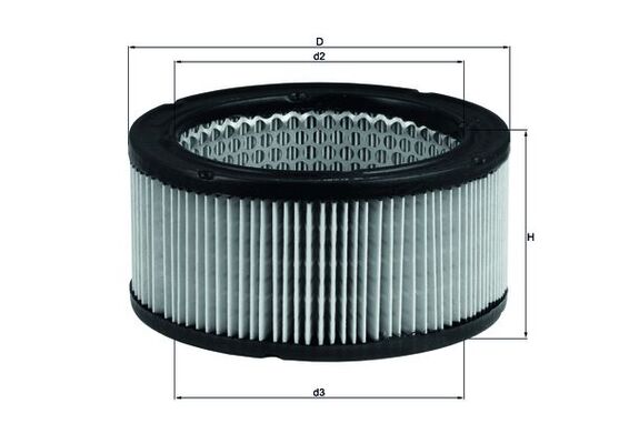 Vzduchový filtr - LX213 MAHLE - 0405968, 61610893200, 800181