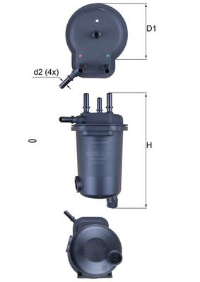 KL600D, Fuel Filter, MAHLE, 7701061576, 8200151379, 0450907011, 109135, 2405000, 587504, ALG4033, ELG5341, FCS748, FG2084, G1151, H447WK, HDF913, LVFF708, PS980/4, SN99136, V460523, WF8357, WK939/8, WK939/8X