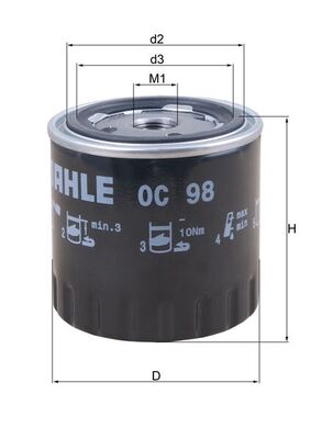 OC98, Olejový filtr, Filtr olej., MAHLE, 0000942602, 110922, 5000735, 7604418, 7701415057, 7984865, 9150981580, 110924, 5003271, 9456000926, A0000942602, 110938, 5012036, 110939, 5019395, 110942, 870X6714ADA, 110946, A730X6714DA, 110955, A770X6714AA, 110956, A830X6714AMA, 110969, EFL88, 110970, 110976, 110977, 110983, 110985