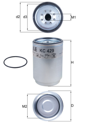 KC429D, Fuel Filter, MAHLE, 20539578, 20788794, 5001868493, 7420998349, 20879812, 21041613, 7421380483, 20998349, 21380524, 21017307, 21380526, 21366596, 21380483, 21380488, 2414600, 35342, BF1387-O, F026402132, FS19920, FT6711, H328WK, R90RD, SN926030, WK11001X, H7090WK30D199
