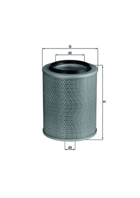 Air Filter - LX92 MAHLE - 0020947304, A0020947304, 0343210008