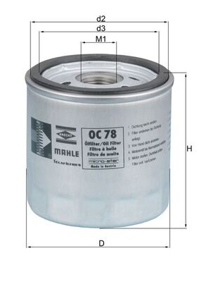 OC78, Olejový filtr, Filtr olej., MAHLE, 035115591, 41150063A, 5018025, 870X6714LA, 0451103339, 26.43.43/110, 51288, B228, DO247, EFL360, FT5891, H90W18, L10168, LS324, PH2816, R927, SO435, W712/20, X4033E, PER168, PH46