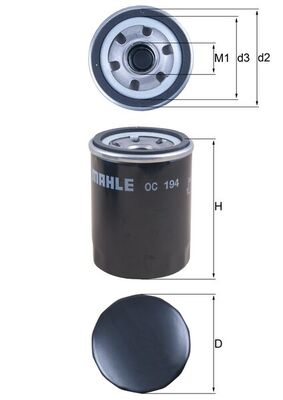 OC194, Olejový filtr, Filtr olej., MAHLE, 0FE3R14302, 1520831U00, 15208-9E01A, 3521840, 3891893, 15208091VA, 1520831U1B, FE3R14302, FS0714302B, 152083100B, 5016958, K90014300A, 5022738, OFE3R14302, 1520831U01, 5027149, OJE3R14302, 1520831U0C, 860X6714TA, 890X6714AA, 920X6714AA, E92Z6731A, EFL383, EFL487, F12Z6731B, F22914300A, FL814, FL821, 0986B00023, 108OS