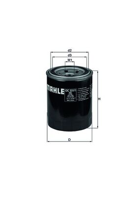 Ölfilter - OC331/1 MAHLE - 1651085FA0, 0451103276, LS830