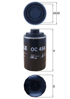 OC456, Oil Filter, MAHLE, 06A115555B, 06H115403, 1016053926, 06H115561, 06J115403A, 06J115403C, 06J115403J, 06J115403M, 06J115403Q, 06J115561B, 0718053, 0986AF0141, 1003220014, 153071762447, 15576, 2349300, 30938477, 38477, 4297OS, ADV182105, BFO4155, COF102101S, DO5510, ELH4428, EOF227, FO630, FT6034, H14W30, LS937, OF001