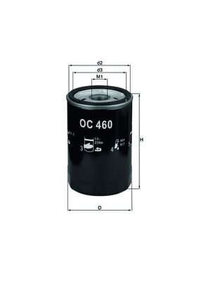 OC460, Oil Filter, MAHLE, 070115561, 244191901, 4454116, C2D56297, 5008652, XR815347, XW4E6714EA, A810X6714BA, XR817215, E4FZ6731AB, XR823395, XR83332, XR8E6714AA, XR858593, XR8E6714AB, 0451103074, 097OS, 100325, 109602, 2313000, 2940123022882, 4073, 524801172346, 57301, ADJ132101, B243, C132, DO218, ELH4719, EOF230