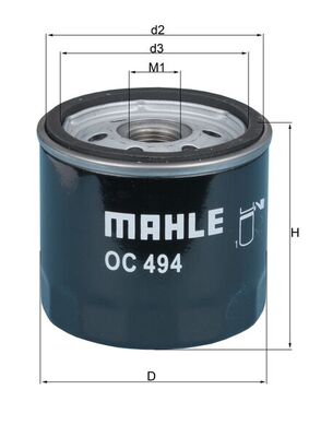 OC494, Olejový filtr, Filtr olej., MAHLE, 71739871, 71741501, PH47