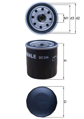OC534, Ölfilter, MAHLE, 04105409, 0892202003, 1109AZ, 1150101610, 1249932430, 1M0014300, 3711012020, 3721012010, 490652068, 5010292, 9091510003, 93156670, 94840078, AM101054, T909151000900, 0892202005, 1109Y3, 15601-13011, 1M0123802, 372-1012010, 4105409, 490652071, 5012645, 6620436160, 9091510009, AM105555, T90915TA00100, 1109Y4, 1560001010, 1560113010