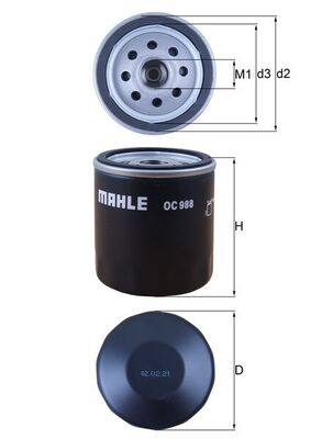 OC988, Ölfilter, MAHLE, 0306483, 0415203006, 11420306483, 1E0314302, 3840525, 491056, 5020700025, 5205002, 9091503002, 9975227, 9Y4493, AM101207, 11427791059, 15601, 1E0414302, 5205002S, 9091520001, J9091520001, 1560144010, 1E0814302, 9091520003, J9091520003, 1E0814302A, 7791059, 90915YZZB3, 1E0914302, 90915YZZD2, 1E1314302, 90915YZZJ3, 1E1314302A