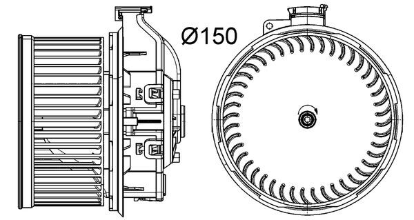 AB260000P, Vnitřní ventilátor, Klimatizace různé, MAHLE, 12E820015A, 0130115600, 34246, V15031943