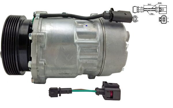 ACP191000S, Compressor, air conditioning, MAHLE, 0002303811, 1076012, 1J0820803A, 1J0820803AX, 0002343211, 1111419, 1J0820803F, 1211741, 1J0820803B, 1J0820803K, 6382300211, 1211742, 1J0820803L, A0002303811, 1458685, 1J0820803G, 1J0820803LX, A0002343211, 1458814, 1J0820803J, 1J0820803N, A6382300211, 1J0820803NX, 6M2119E553AA, 1J0820803KX, 1J0820805, 6M2H19D629AA, 1J0820805X, 7M3820803A, 7M0820803R