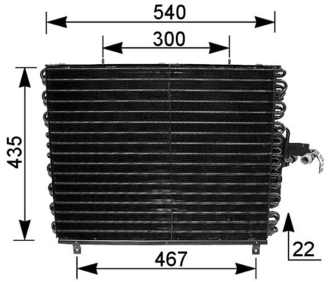 AC166000S, Condenser, air conditioning, MAHLE, 1248301270, 1248301670, A1248301270, A1248301670, 0806.2003, 101696, 1223052, 122950N, 166579, 30005169, 35244, 53921, 60305169, 717M05, 7307, 816901, 888-0400001, 9212410, 94377, 945193, CN4059, CT11149, F4AC1031, KDMS169, QCN114, TSP0225041, V30-62-1003, CT11210, MS5169, QCN36D