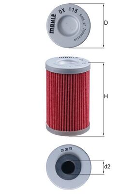 OX115, Oil Filter, MAHLE, 2520754, 3625361000, 58038005000, 58038005100, 58038005101, 90138015000, 2555400, COF055, KN155, KT8001, MH55, SO7095, X320