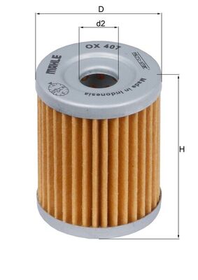 Oil Filter - OX407 MAHLE - 15400L4A000, 16510-25C00, 3522720000