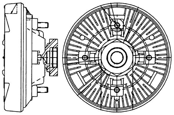 CFC232000P, Clutch, radiator fan, MAHLE, 82006847, 18308-1, 448055N, 49405, 8521153